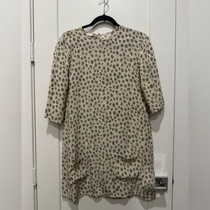 Equipment Femme Beige and Gray Blouse sz Small